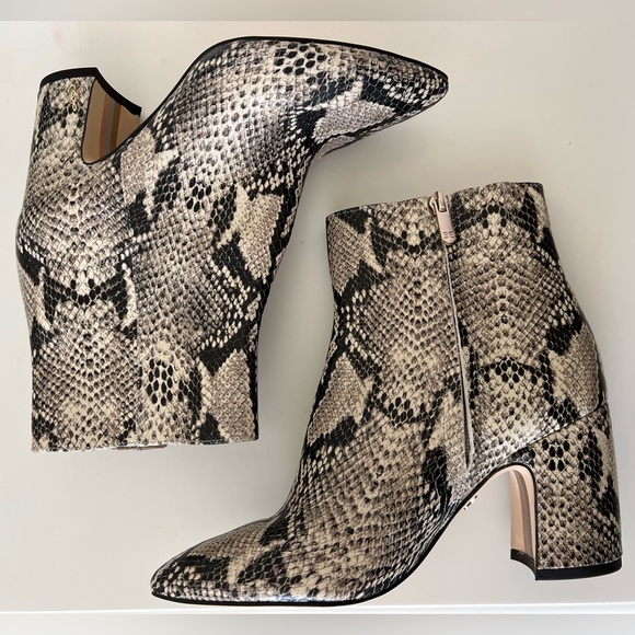 Sam Edelman Shoes - Sam Edelman Snakeskin Heeled Bootie